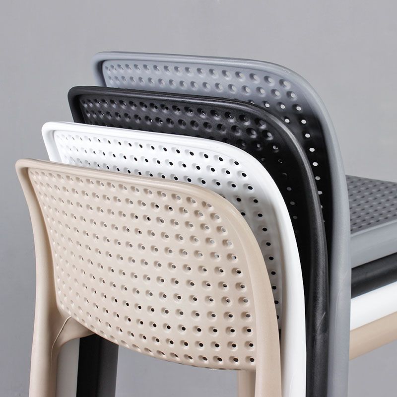 Nordic Macron Stackable Counter Stools Colorful Indoor Plastic Bar Stool