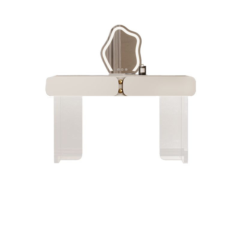 13.77" Wide Make-up Vanity White Makeup Vanity Desk Table with 2/6 Drawers