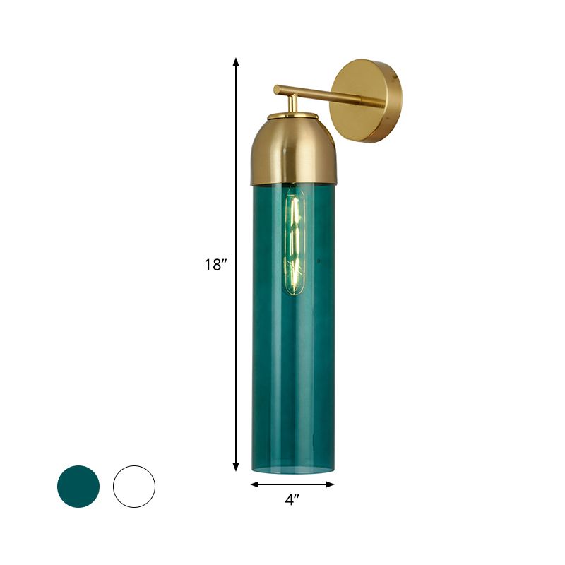 Crema di pannello tubolare modernista/vetro verde 1 foglio per illuminazione da parete del soggiorno con braccio metallico