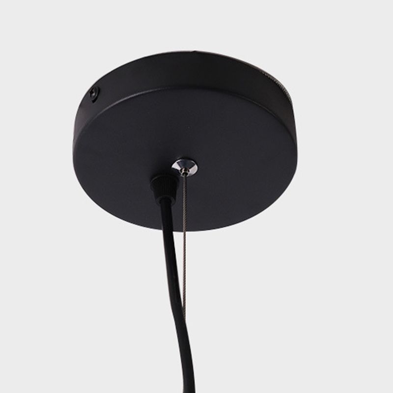 Black and Gold LED Hanging Lamp in Modern Creative Style Wrought Iron Pendant Light for Living Room