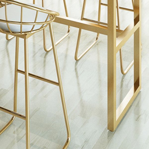 Glam Pub Table Bar Height Rectangle Bar Table for Indoor Use