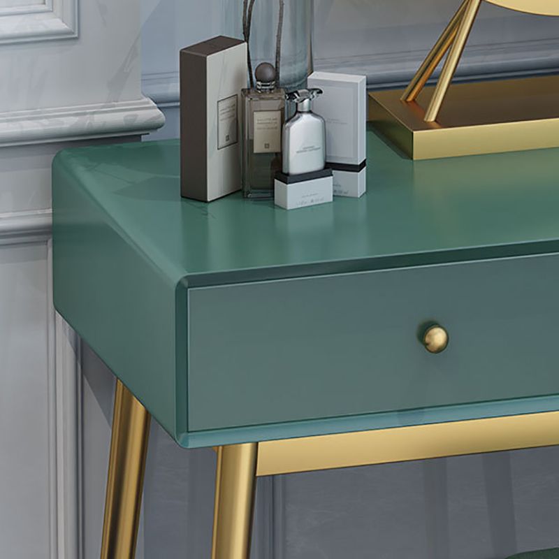 15.74" Wide Green Makeup Vanity Desk Glam Vanity Tables with 2 Drawers