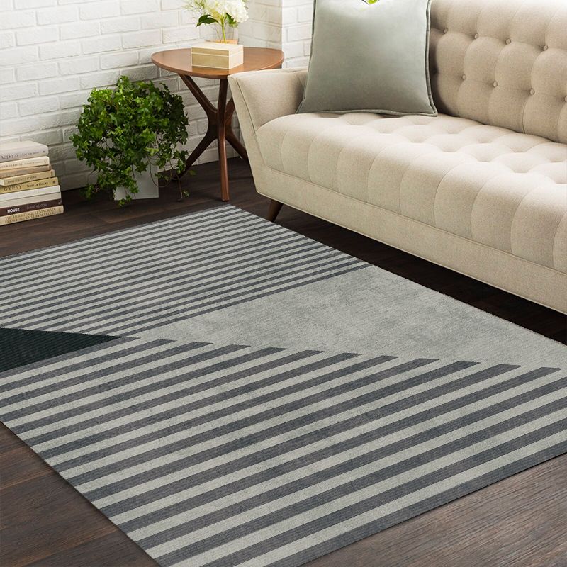 Tapis de zone moderne bleu bloc de couleur tapis de zone en Polyester tapis de support antidérapant pour la décoration intérieure