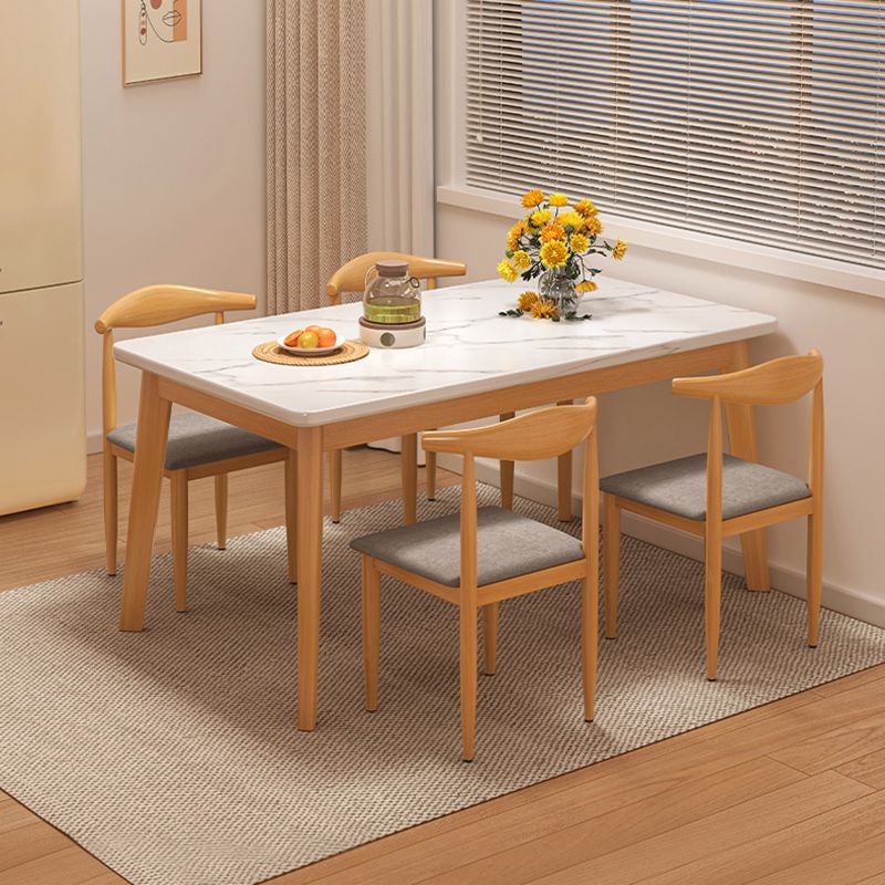 Modern 1/3/5 Pieces Dining Room Table Rectangle Wood Furniture for Home