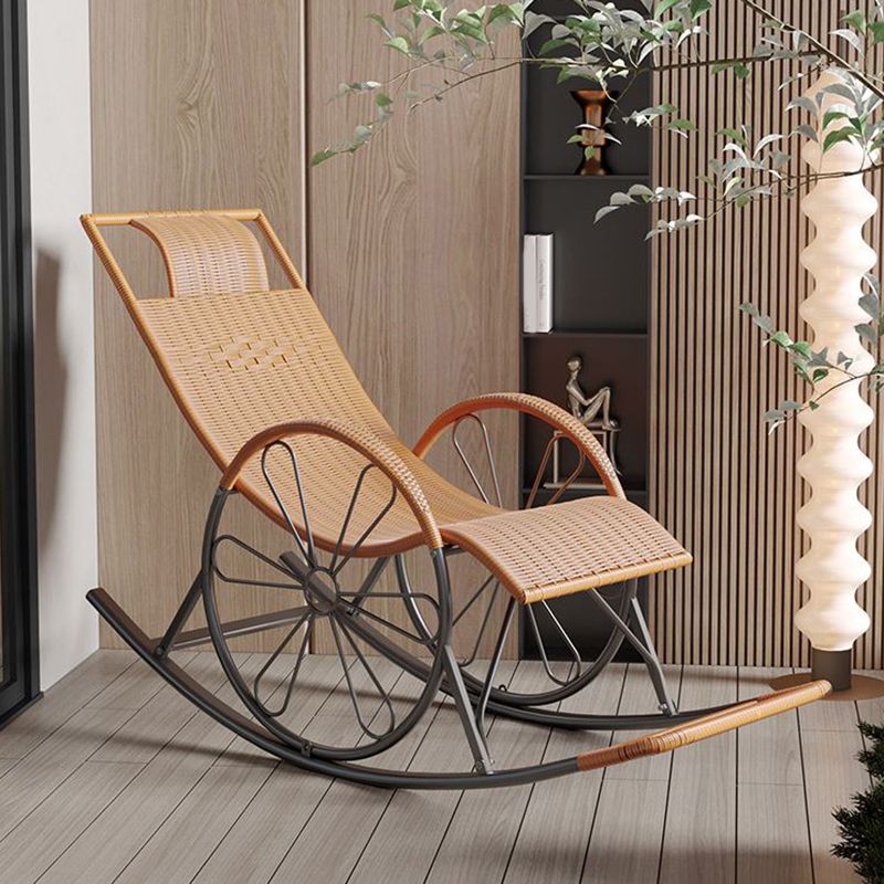 Modern Wicker Rocking Chair Reclining Rocker Chair for Living Room