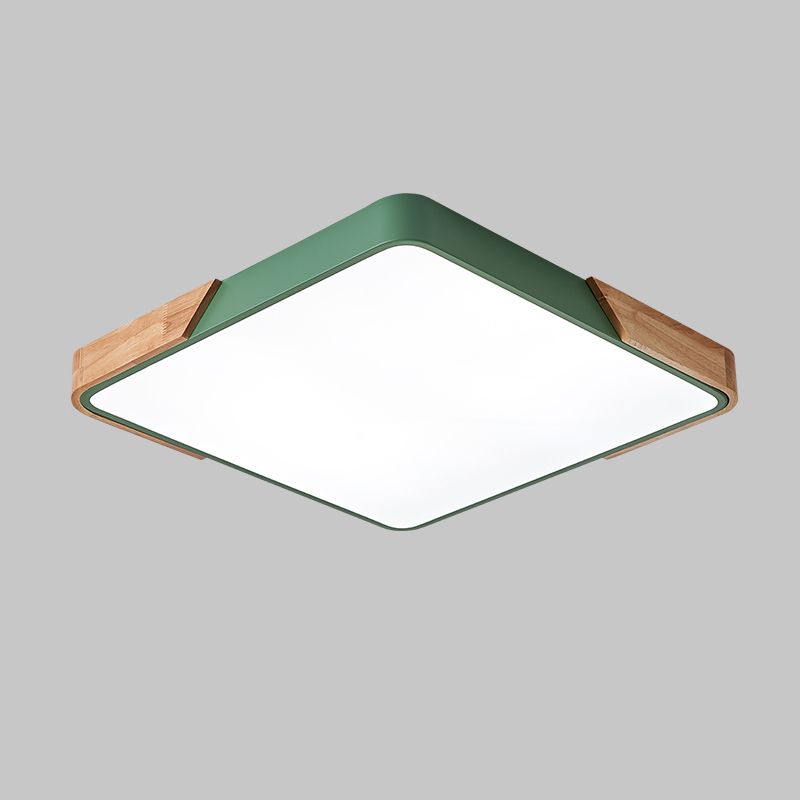 Lámparas de techo de montaje empotrado cuadradas de 1 luz, luz empotrada LED de metal moderno