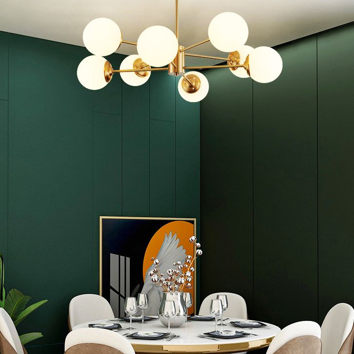 Balls Chandelier Light Fixture Simplicity-Style Glass Pendant Lighting Fixture for Bedroom