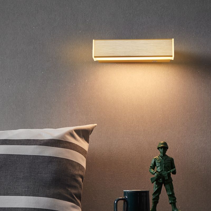 Moderner Stil quadratischer Schatten Wandleuchte Metal 1 Leichte Wandmontage Beleuchtung