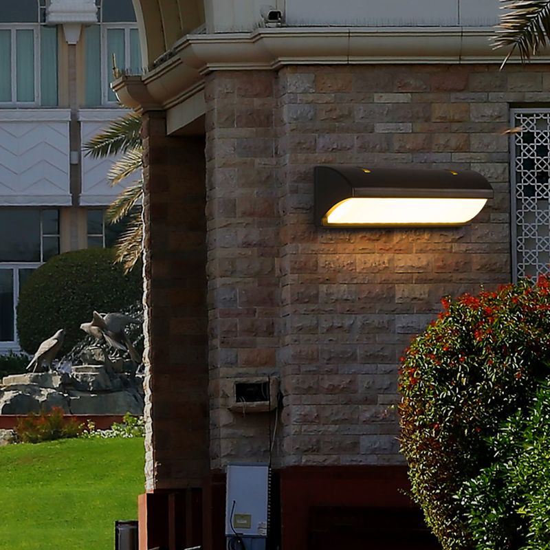 Metal Modern Wall Sconce Rectangle Shape Wall Light with Acrylic Shade for Courtyard