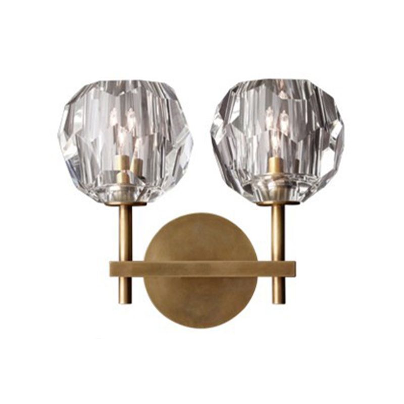 Modern Luxury Style Spherical Shade Wall Sconce Glass Sconces For Living Room