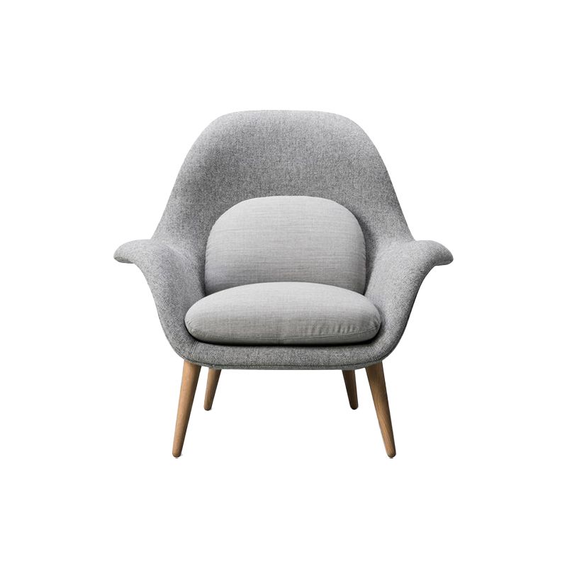 Modern Style Dining Chair Linen Parsons Arm Chair for Living Room