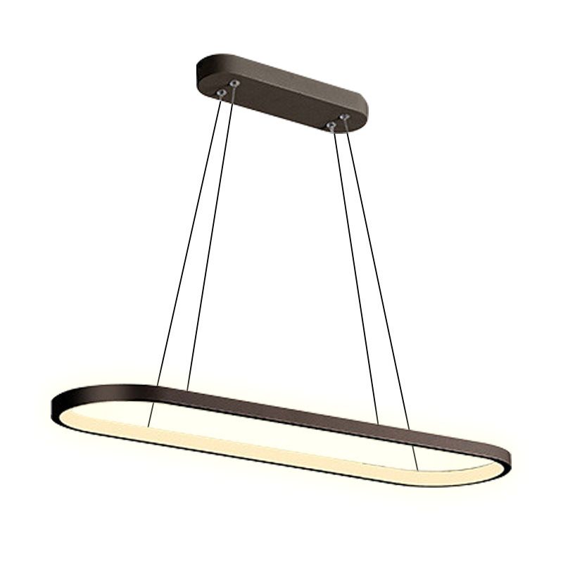 LED Island Lamp Modern Simple Style Aluminum Pendant Light for Dining Room