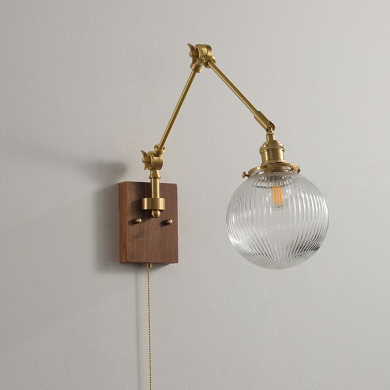 Retractable Arm Wall Sconce Modern Style Simple Wall Mount Lamp for Living Room