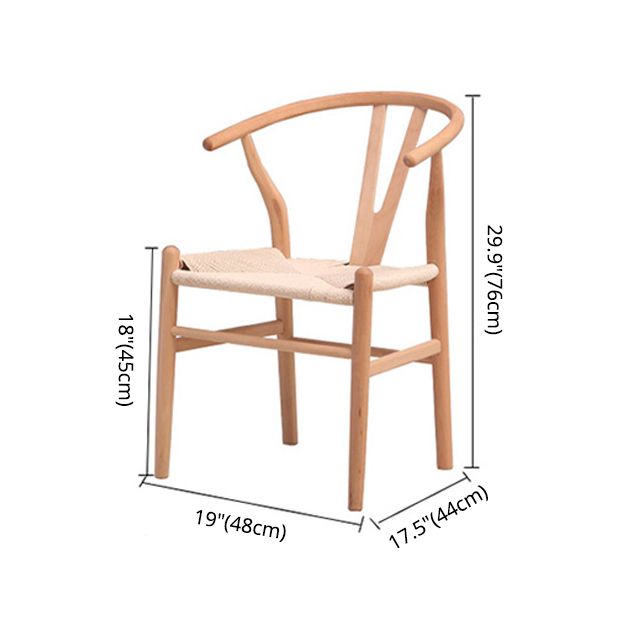 Chaise de bras de salle à manger de style contemporain en bois