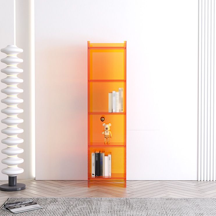 Closed Back Plastic Bookcase Scandinavian Style Bookshelf for Home Office Study Room