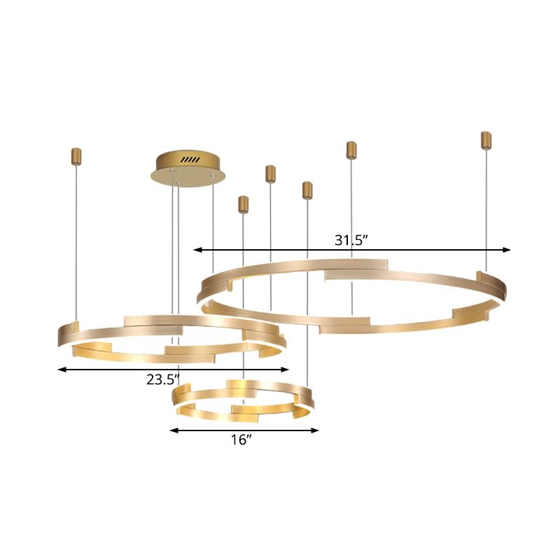 Lampada lampadario acrilico rotondo Light Contemporary Gold Appedful Light in Bianco/Luce calda