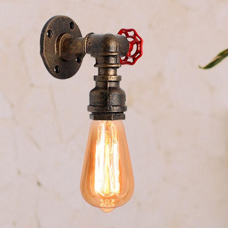 Schmiedeeisen -Rost -Wandlampe Wandleuchte Industriewasserrohrleuchte Leuchte für Schlafzimmer