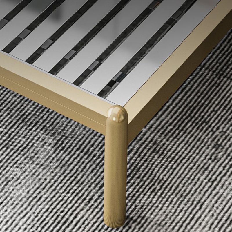 Metal Contemporary Standard Bed with Metal Legs Bed Frame with Headboard