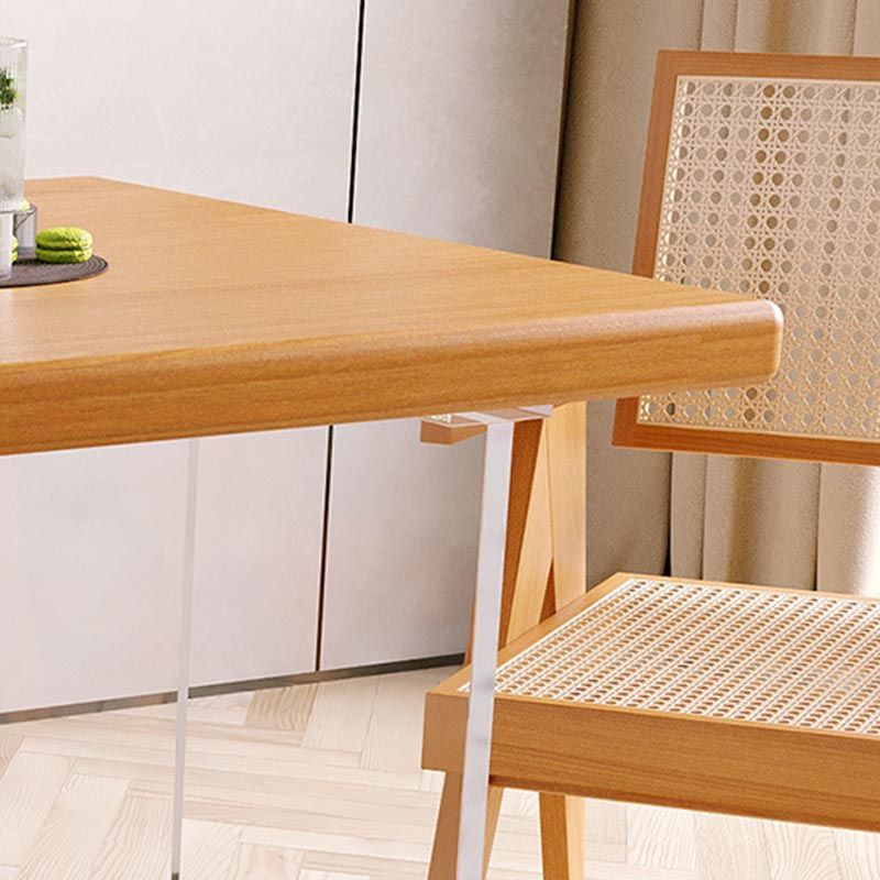 Modern Dining Furniture Set 1/2/5 Pcs Solid Wood Dining Table and Chairs