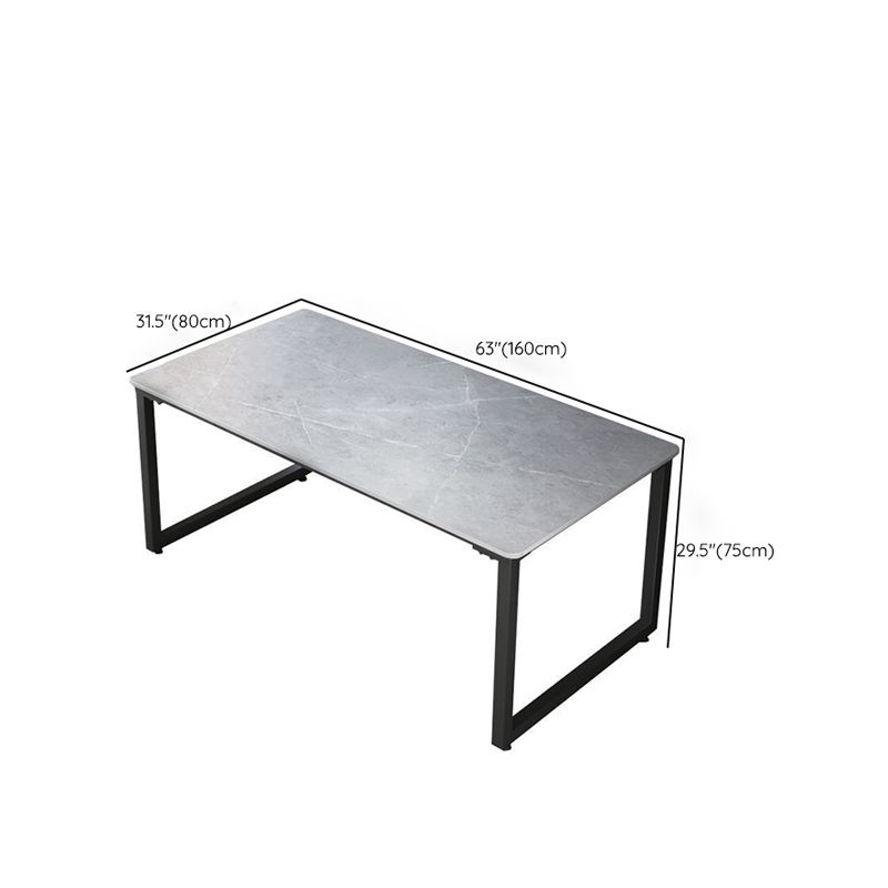Home Rectangular Computer Desk with H-Shape Metal Legs Office Desk