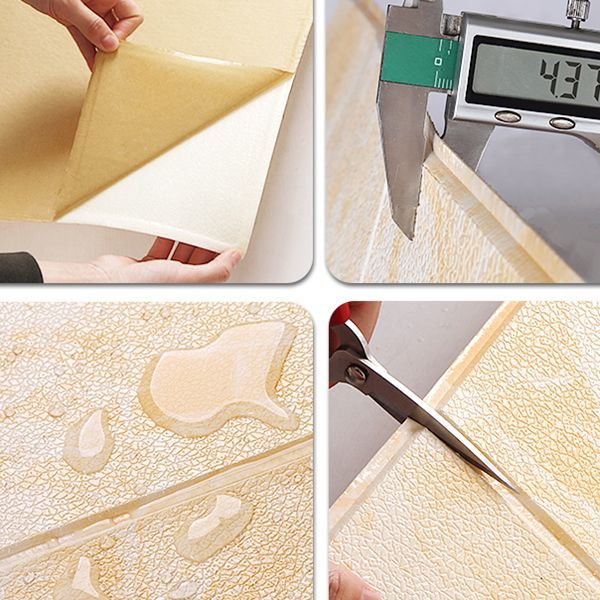 Modern Pearl Wainscoting PVC Foam Wall Access Panel Peel and Stick Wall Tile