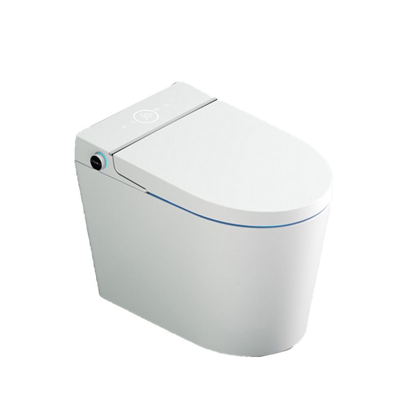 Contemporary White Flush Toilet Heated Seat Included Toilet Bowl for Washroom