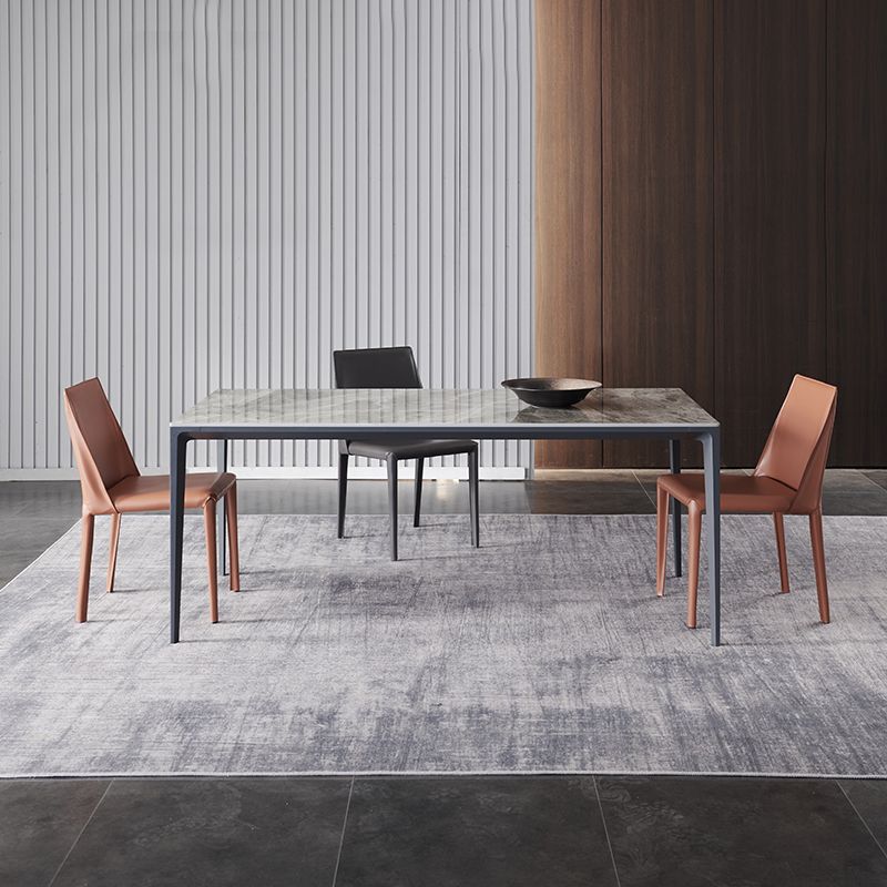 Contemporary Sintered Stone Dining Table Set 1/4/5/7 Pieces Dining Set for Home