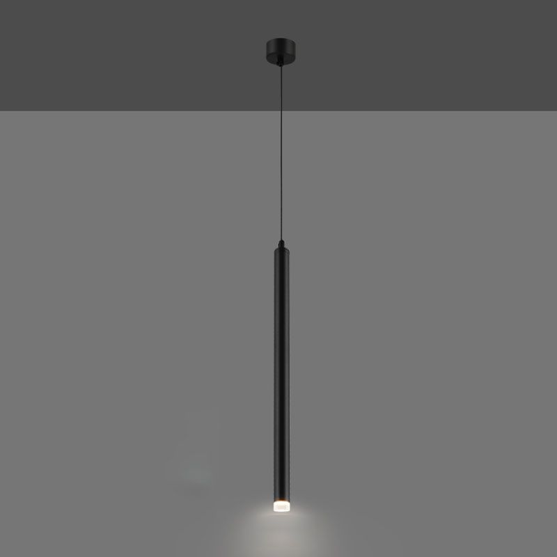 Luminaires de pendentif linéaire moderne suspension à la suspension à la LED moderne avec une nuance en cristal transparent