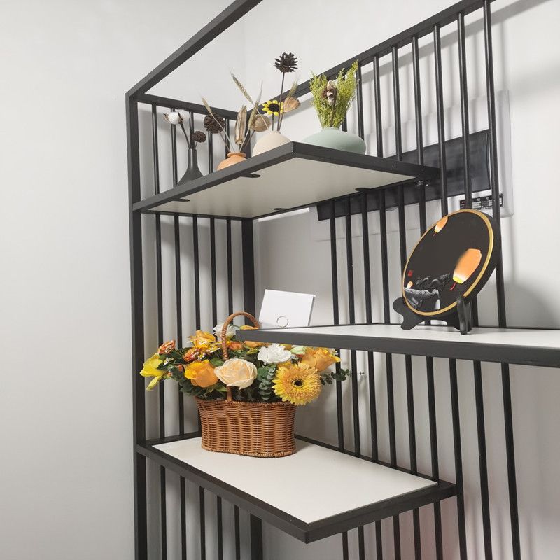 Industrial Style Bookcase Open Back Bookshelf for Home Office