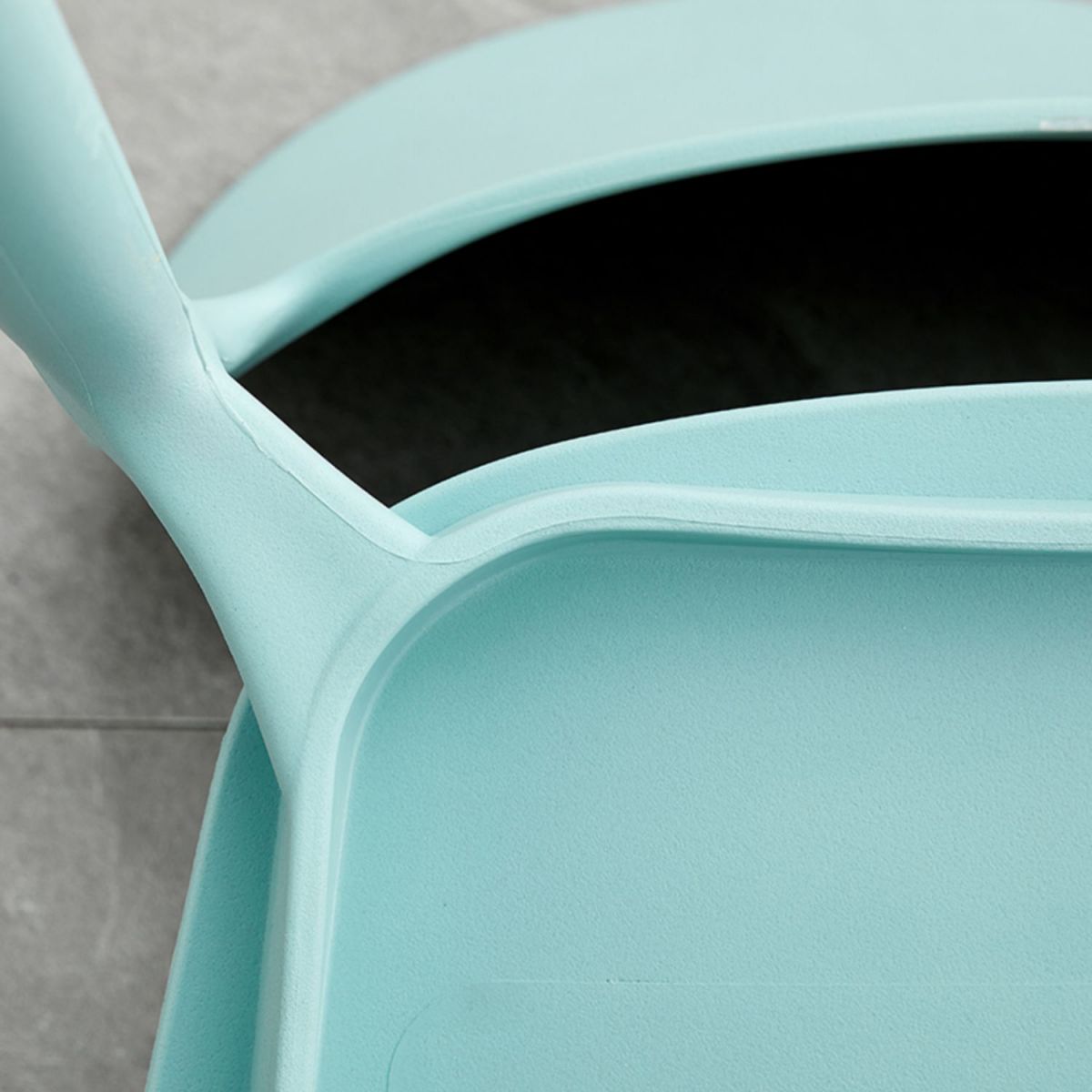 Modern Dining Room Armless Plastic Stacking Open Back Dining Chair