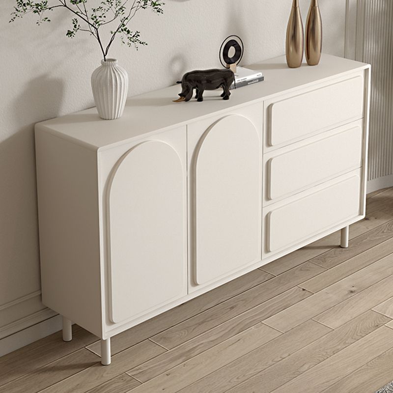 37.4"Tall White Wooden Cabinet , 3- Drawer Rectangle Accent Cabinet