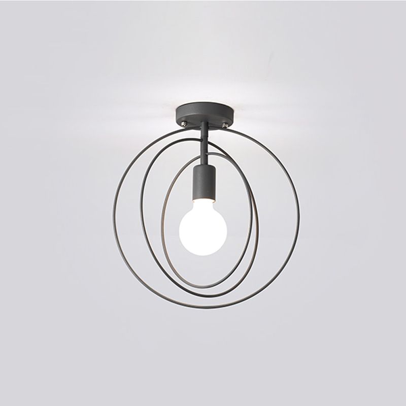 Geometrische metalen tint Vloeg plafondlicht industriële stijl 1 lichtspoelmontage armatuur