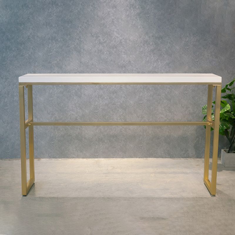 Faux Marble Bar Table Set Glam Style 1/3/5 Pieces Rectangle Counter Table