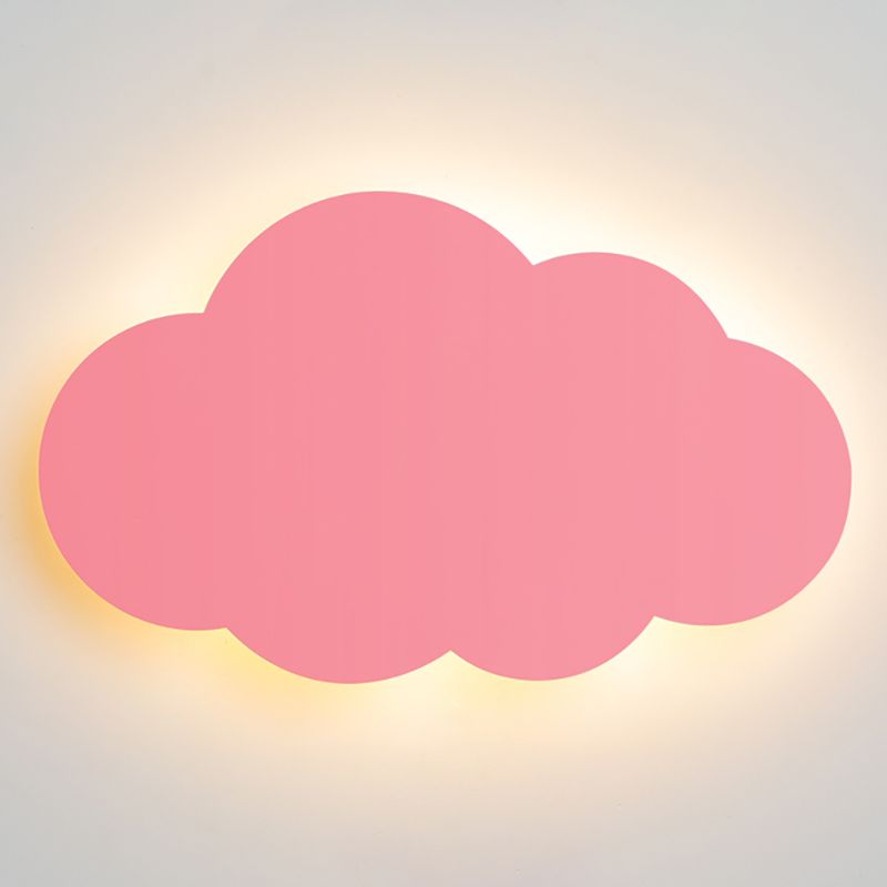 Modern Style Cloud Shape Wall Sconce Metal 1 Light Wall Light for Children's Room