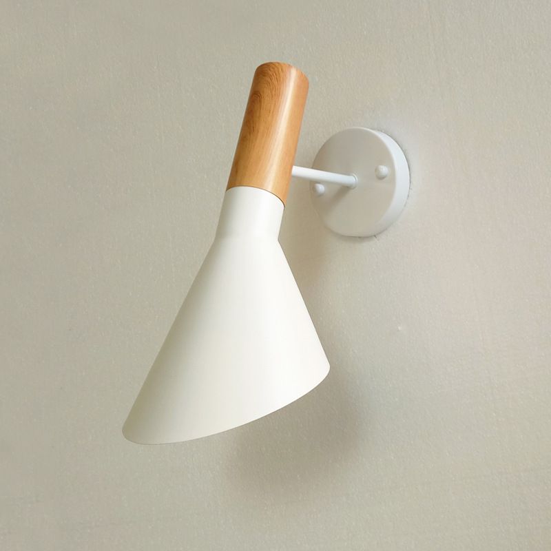 Industrial Style Hourglass Shape Wall Sconce Metal 1 Sconce Light in White/Black