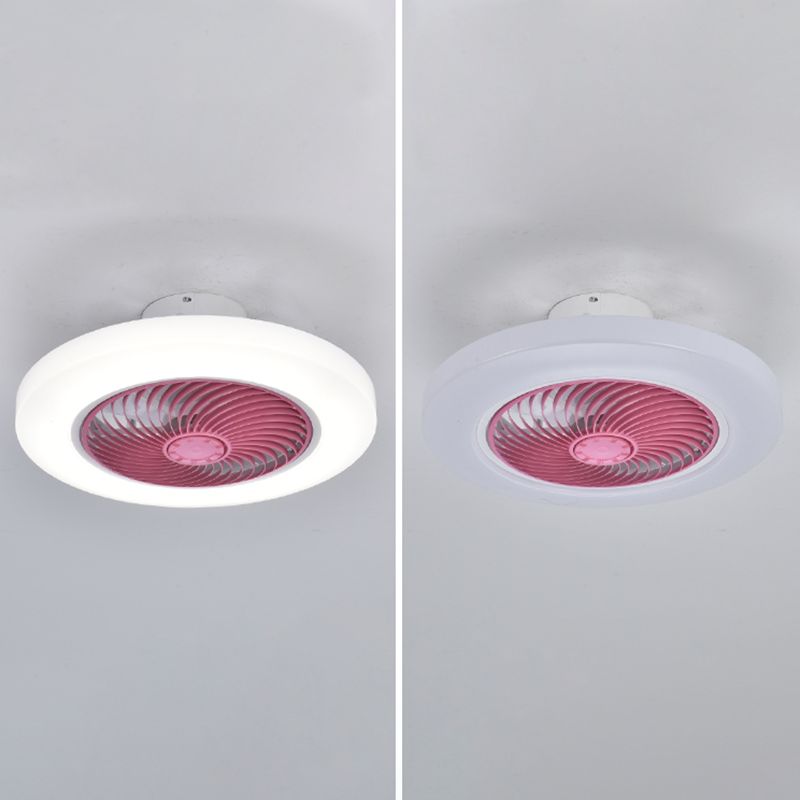 Gerade geschnittene runde Lüfterlampe Einfachheit Acryl-Esszimmer LED Semi Flush Light