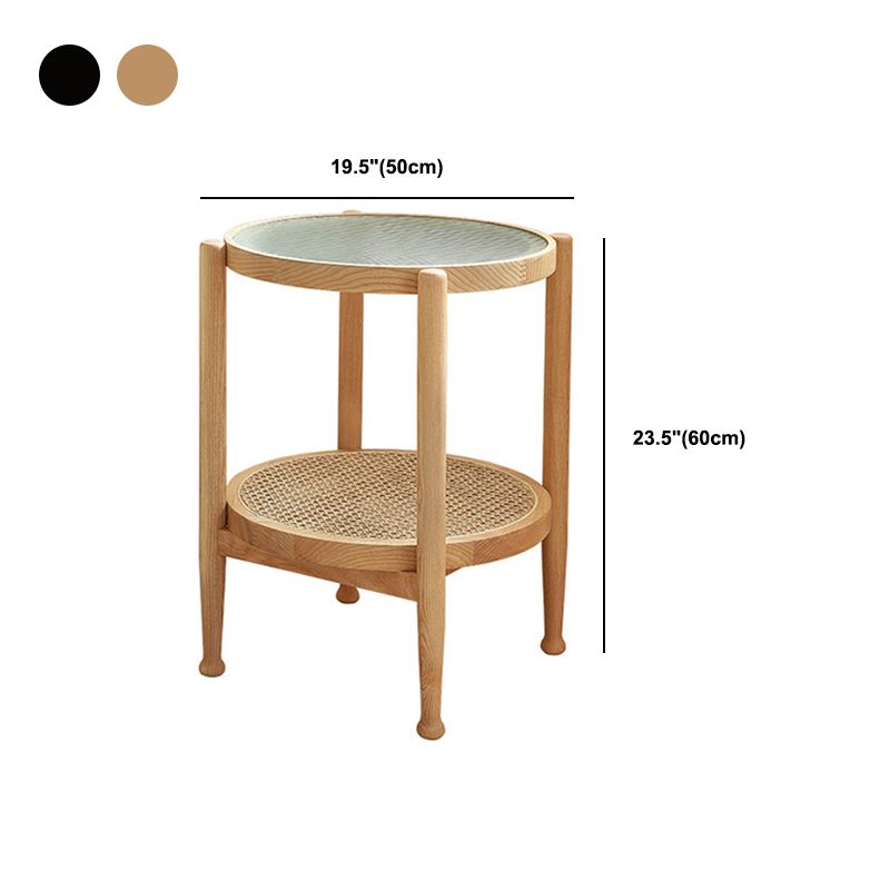 Contemporary 3/4 Legs Wooden with Storage Shelf Coffee Table