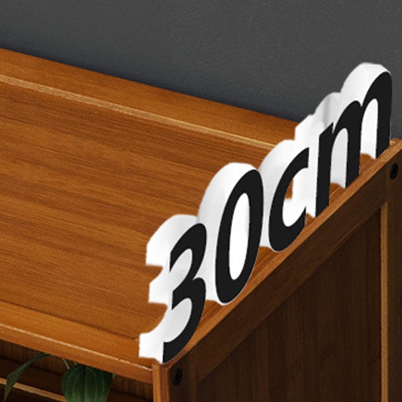 12" W Vertical Wooden Bookshelf Modern Closed Storage Bookcase