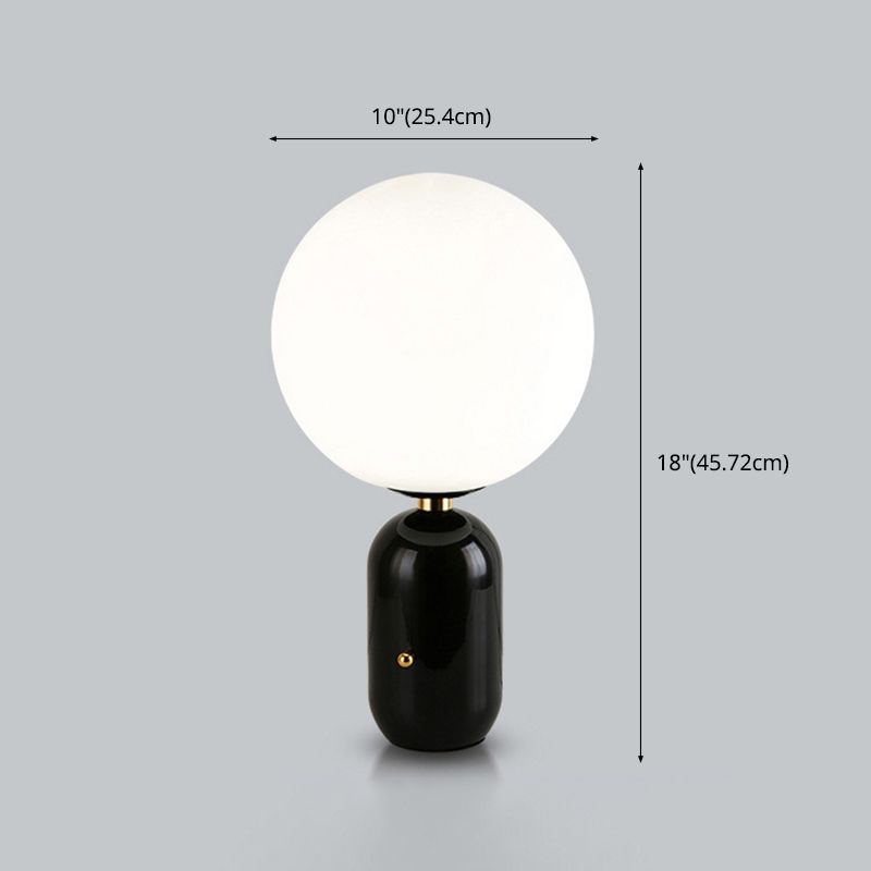 Electroplate Metal Table Lamp in Modern Luxury Style Glass Globe Table Light for Interior Spaces
