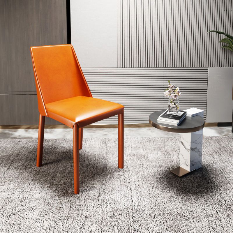 Chaises de salle à manger en métal de style scandinave chaise sans bras solide pour la maison