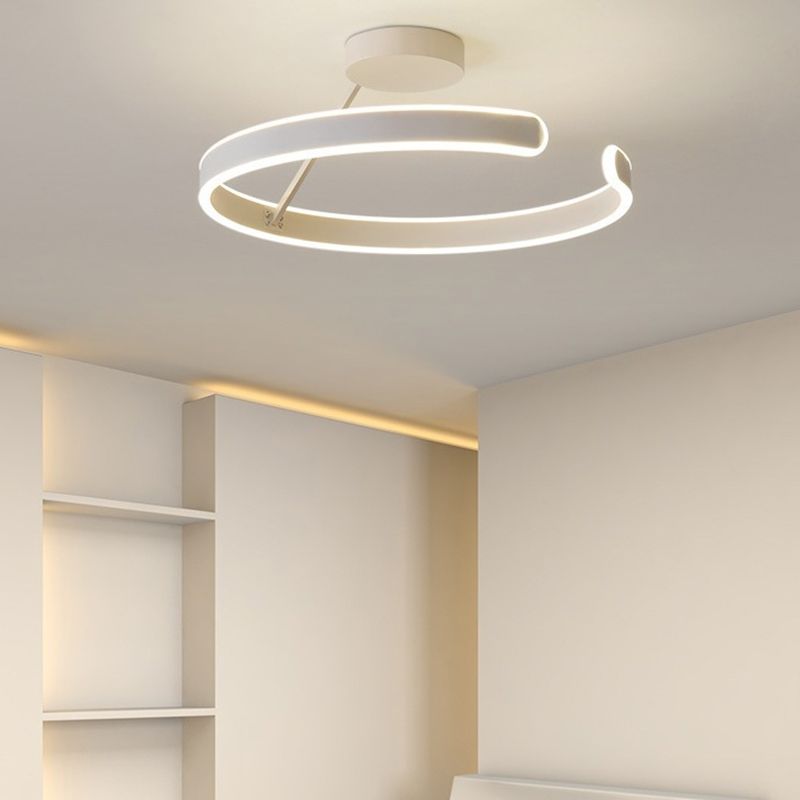 Modern Ceiling Light LED White Shaded Flush Mount Lighting for Foyer