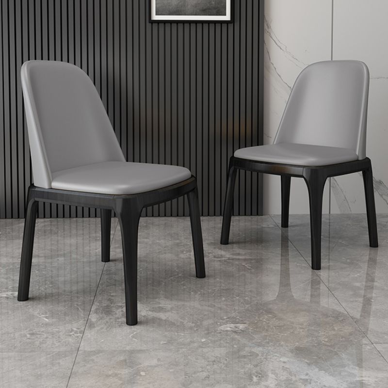 Solid Wood Industrial Dining Room Chair Matte Finish Parsons Dining Chair