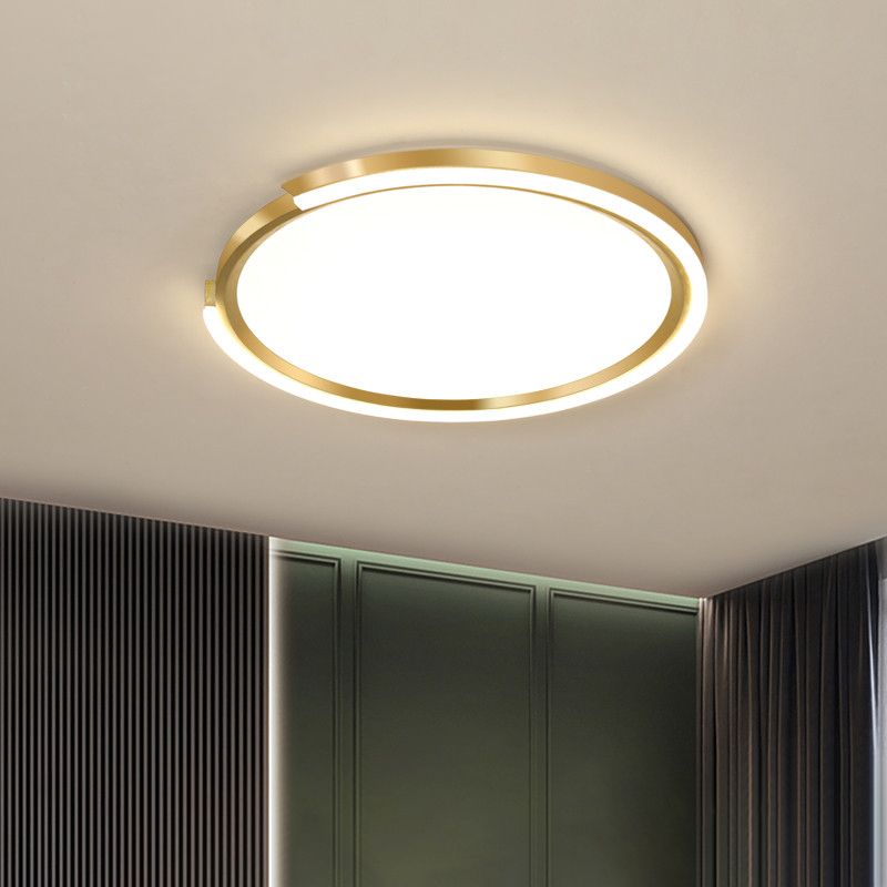 Extra dun rond aluminium plafondinbouw LED-inbouwlamp in Scandinavische stijl voor slaapkamer
