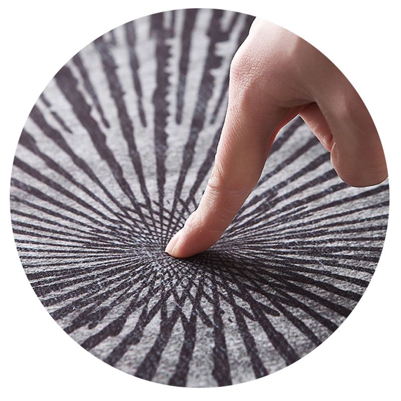 Dark Tone Simplicity Area Carpet Polyester Metal Lines Indoor Rug Anti-Slip Backing Carpet for Living Room