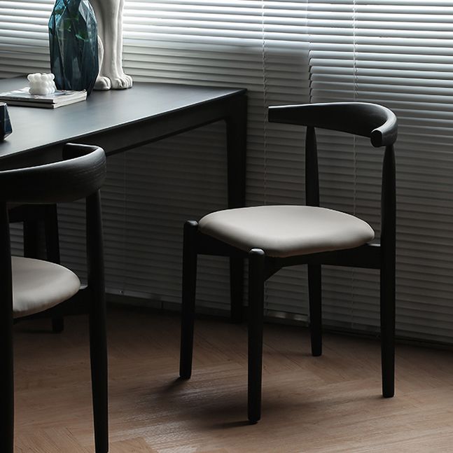 Modern Black Dining Set 1/2/5 Pieces Rectangle Indoor Wood Legs Dinette Set