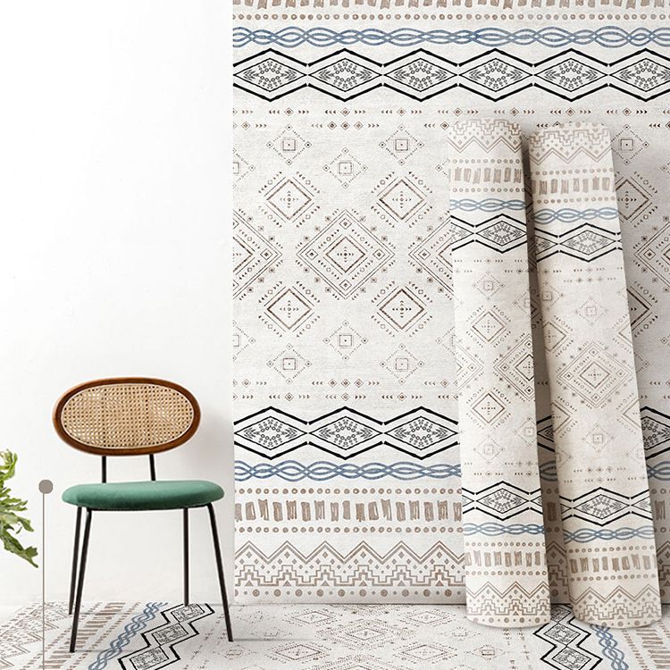 Tapis de dossier de bœuf Bohemian Simple Multicolor Tapis de support de secours de secours pour le salon