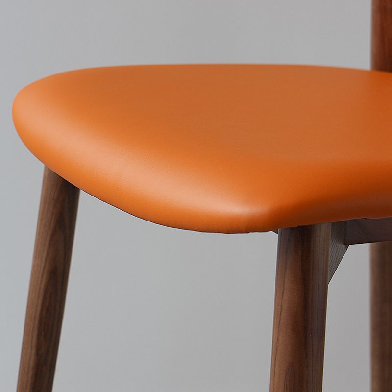 Silla de comedor de madera moderna con respaldo abierto, silla lateral para uso doméstico