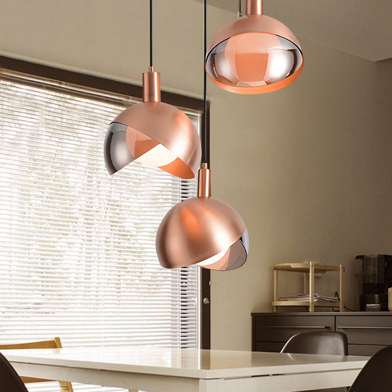 Electroplate Iron Hanging Lamp in Modern Artistic Style Glass Globe Pendant Light for Dining Room