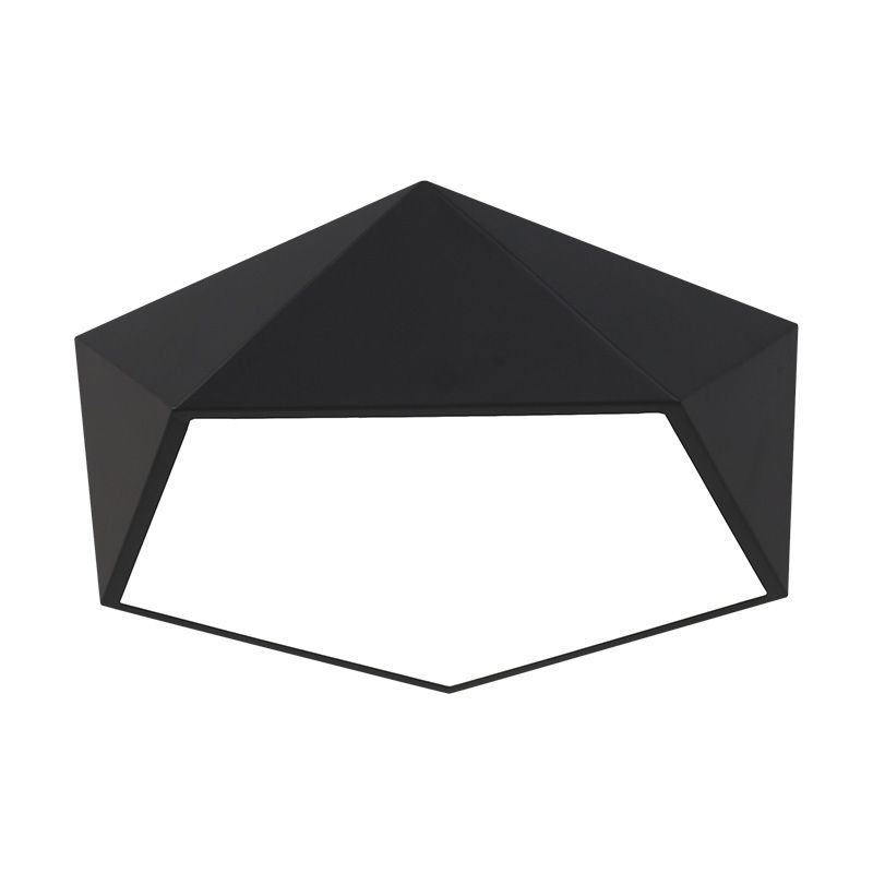 Pentagonal encastré lumière LED moderne en métal chambre encastré plafonnier luminaire