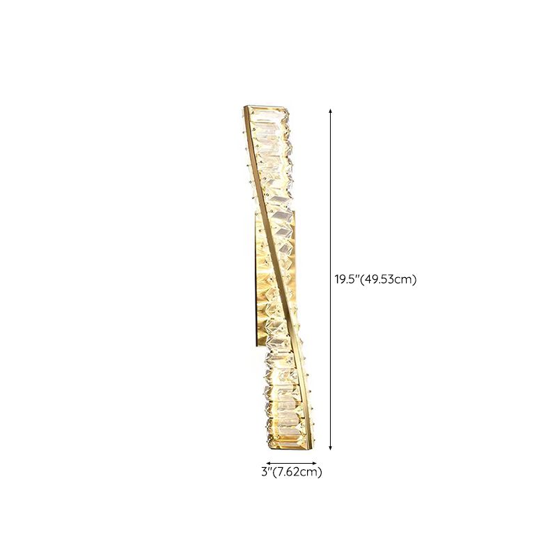 1 Light Geometric Wall Sconce Contemporary Crystal Wall Sconce